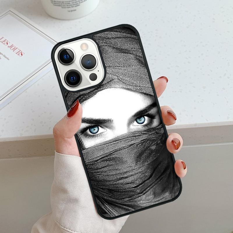 Arab Woman With Niqab Face eye Phone Case For iPhone 17 Air 11 12 13 14 15 16 Pro Max Cover For iPhone 17 Air Max Plus