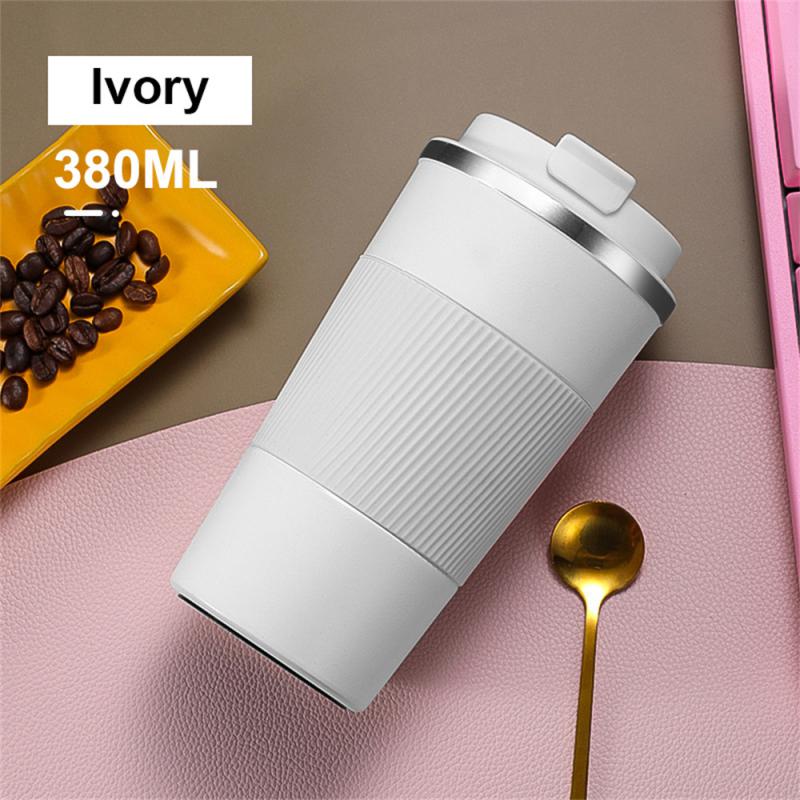 380ml/510ml Coffee Thermos Mug Leak-Proof Non-Slip Car Vacuum Flask Travel Thermal Cup Double-wall Stainless Steel Water Bottle