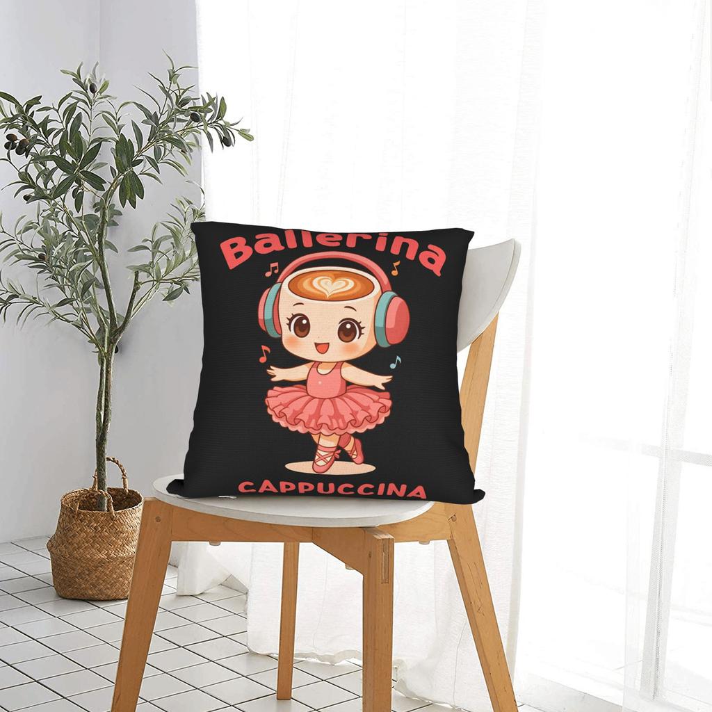 Pillow Cover Italian Brainrot Meme Fashion Pillow Case For Sofa Couch Bed Living Room Pillowcases