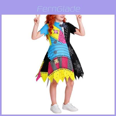 The Nightmare Before Christmas Sally Jack Cosplay Dress For Kids Halloween Role Play