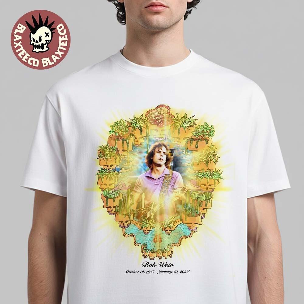 Покойся с миром Боб Вейр Почтение Покойся с миром 16 октября 1947 г. по 10 января 2026 г. Футболка Унисекс Футболка M