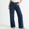 Women's Mid- Stretch Jeans Fashion Straight Leg Denim Pants With Pockets