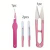 Seam Ripper and Thread Remover Kit Sewing Stitch Cutter Stitch Ripper Tool & Sewing Trimming Scissor Nipper for Thread Remove