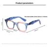 Women's Photochromic Presbyopia Glasses Stylish Square-Frame Blue Light Blocking HD Reading Glasses Versatile Trendy Eyewear