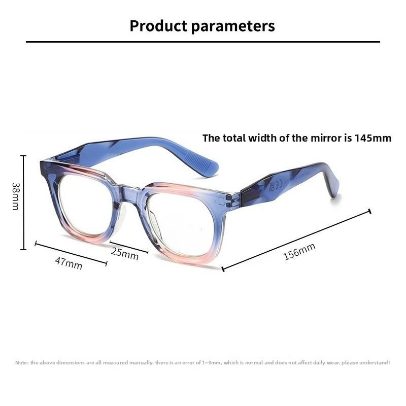 Women's Photochromic Presbyopia Glasses Stylish Square-Frame Blue Light Blocking HD Reading Glasses Versatile Trendy Eyewear
