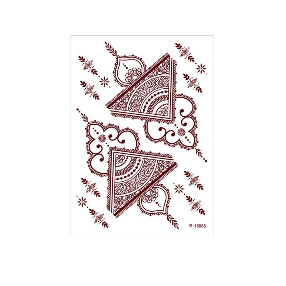 Lace Fake Tattoo Henna Tattoo Stickers Red Mehndi Stickers Body Art Sticker  Finger Hand
