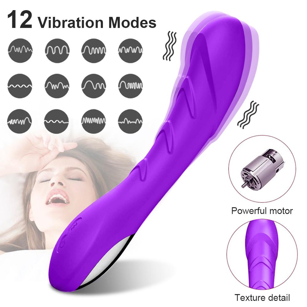 POMFW G-Spot Dildo Vibrator For Kvinner Klitoris Stimulator Myk Silikon Realistiske Vibratorer Sexy Leker Kvinne