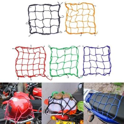 Car Motorcycle Luggage Net 6 Hooks Hold Fuel Tank Mesh Bungee Webbing