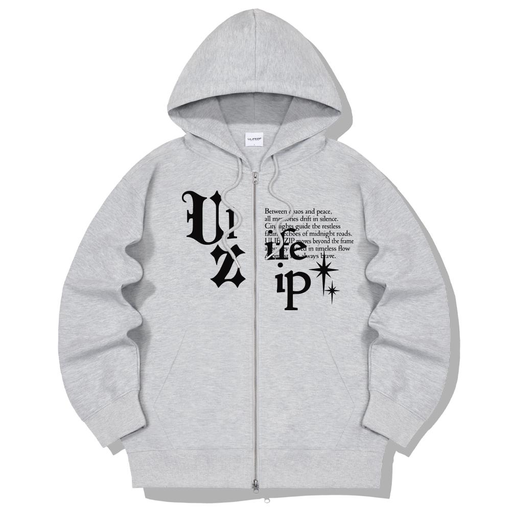 Ulifezip Heritage Simple 2-Way Oversized Zip-Up Hoodie 3 Colors [Ulzh_6010]