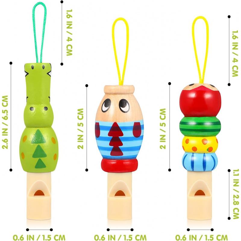 Animal Wooden Whistle Handcrafted Wooden Whistle Party Gift Holiday Celebration Cheering Tool Fun Animal Sound Noise Maker Sport