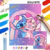 Stitch Angel Malerisæt Sødt Par Vægdekoration Håndlavet Gave til Hende Ham