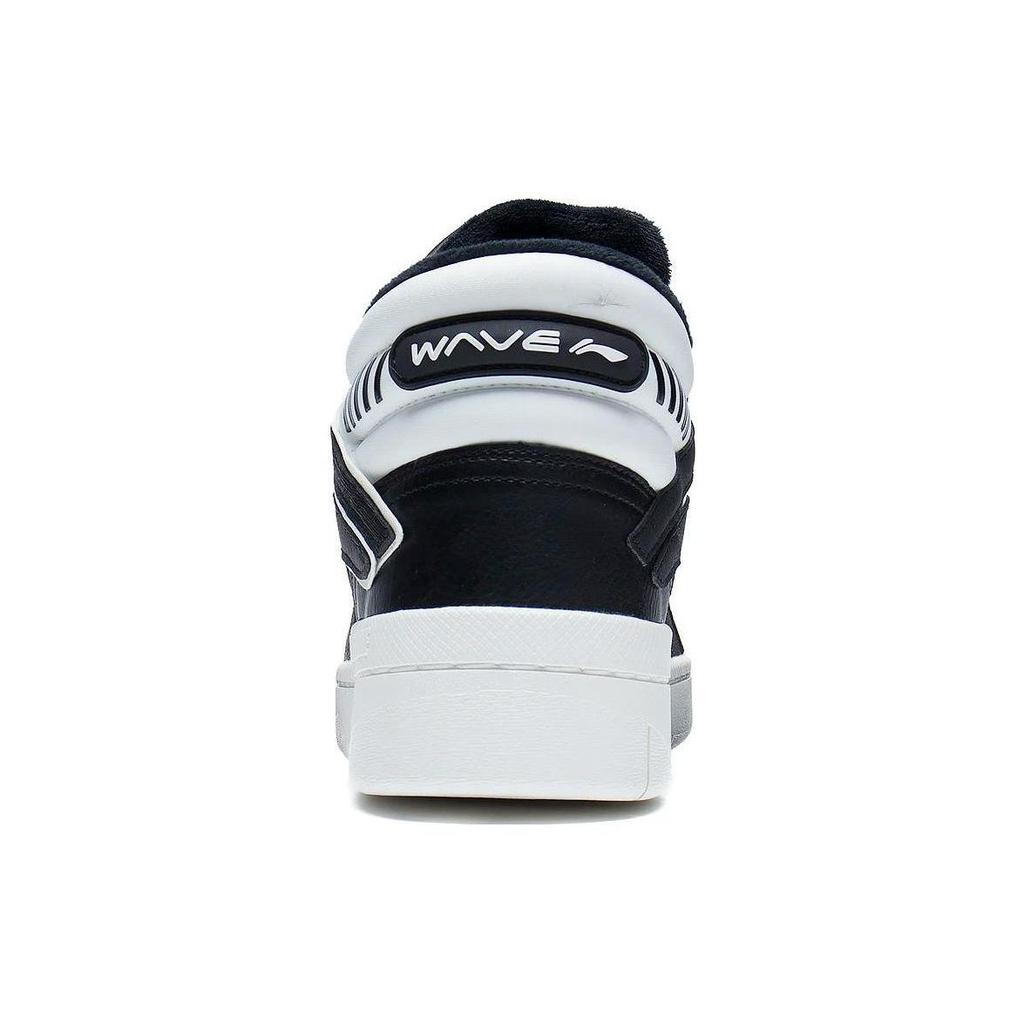 Li Ning Textile, Synthetic Leather Fashion Trend Thermal Slip Resistant And Abrasion Resistant Mid top Skateboard Shoes AGCS323-2