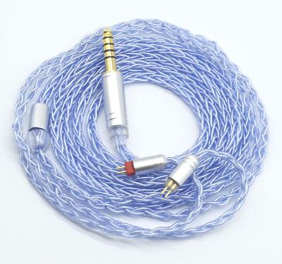 Recable 2 Pin Earphone Extension 5 Pole Balanced Cable 8 Core Silver Plated Audio Earphone Upgrade Cable Compatible with KZ and Other Chinese