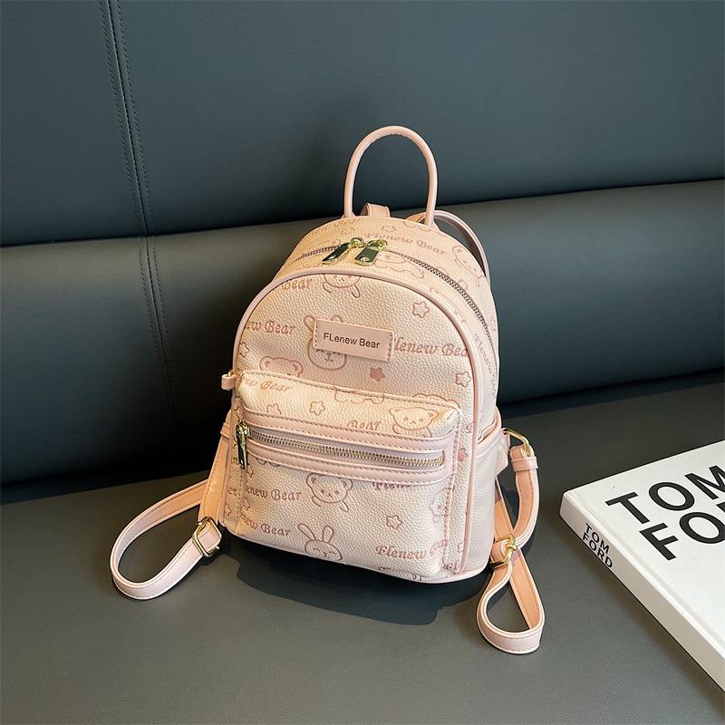 New backpack cute bear casual fashion travel small bag college student commuter travel bag