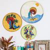Metal Decorative Wall Plates | Home Decoration | Worli Art Design | Living Room Wall Decoration | Décor Items | Gift Items (Multicolour) (Set of 3)