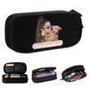 Vintage Popmusik R&B Federmäppchen Arianas Grandes Federmäppchen Stifthalter Mädchen Junge Große Kapazität Federtasche Schulbedarf Geschenk