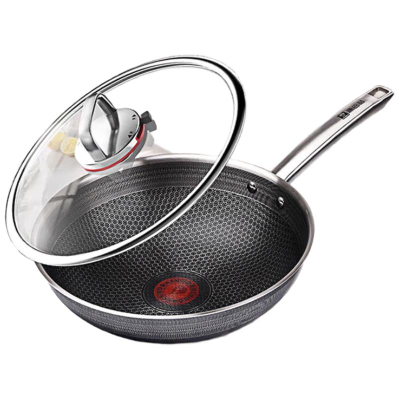 KBH 6th Generation Stainless Steel Non-stick Wok with Temperature Sensor