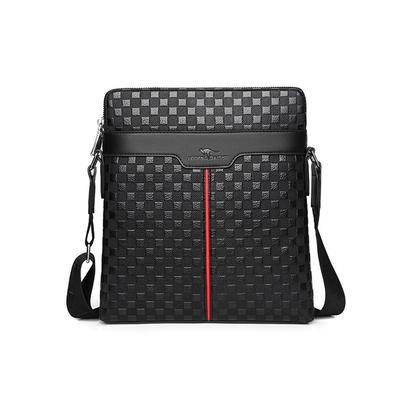 Cevins Shoulder Crossbody Messenger Simple and Body PU Fits iPad Size Men's Bag, Bag, Bag, Casual, One-Shoulder Bag, Leather, 10.5 (Black, D)