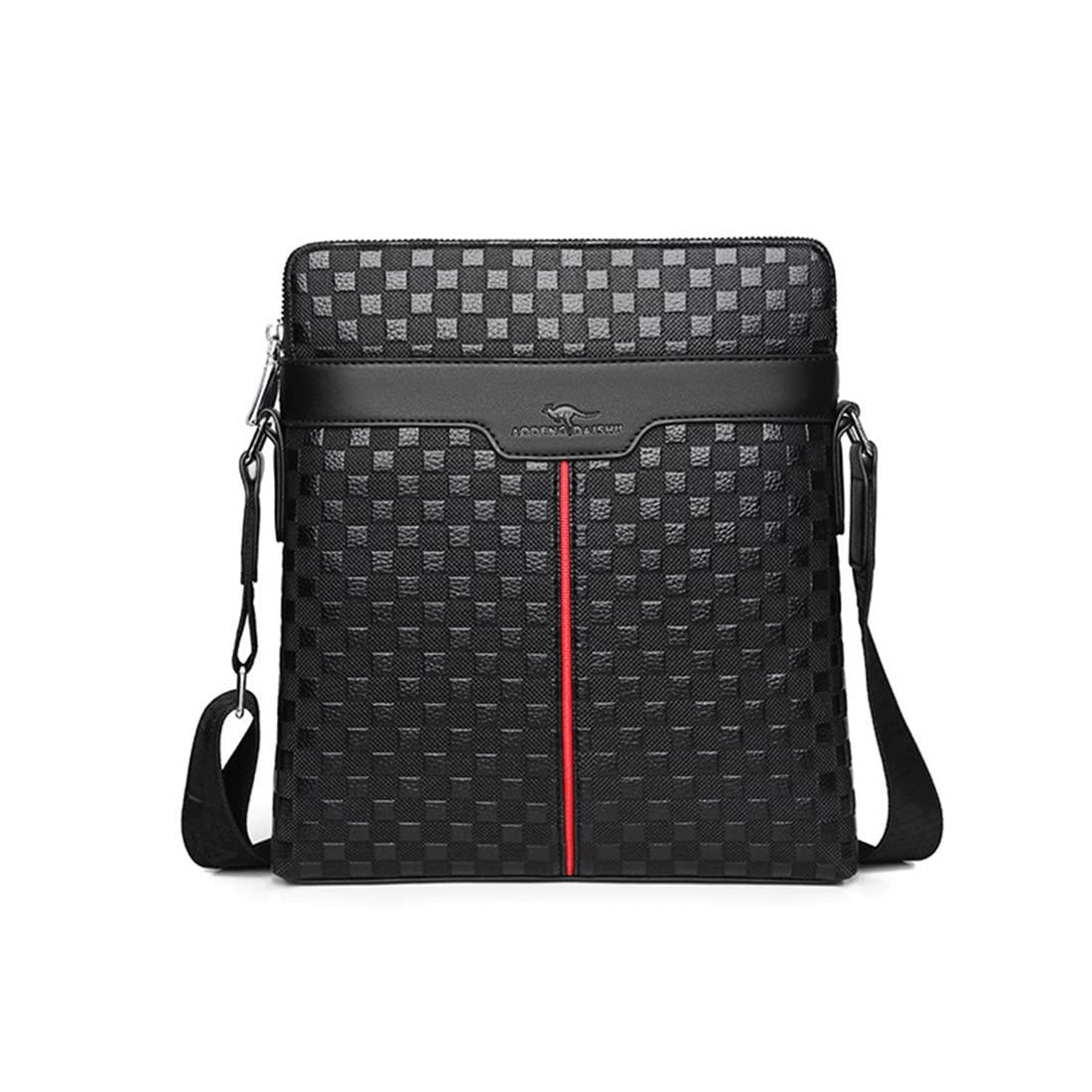 

Cevins Наплечная сумка-мессенджер простая и на тело из ПУ, подходит для iPad, мужская сумка, сумка, сумка, повседневная, на одно плечо, кожа, 10.5 (Черный, D)