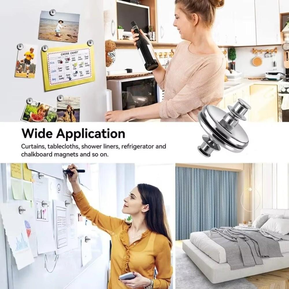 10 Pairs Double Sided Magnetic Curtain Buttons Adjustable Detachable Adjustable Curtain Fixing Buckles Magnetic Closure