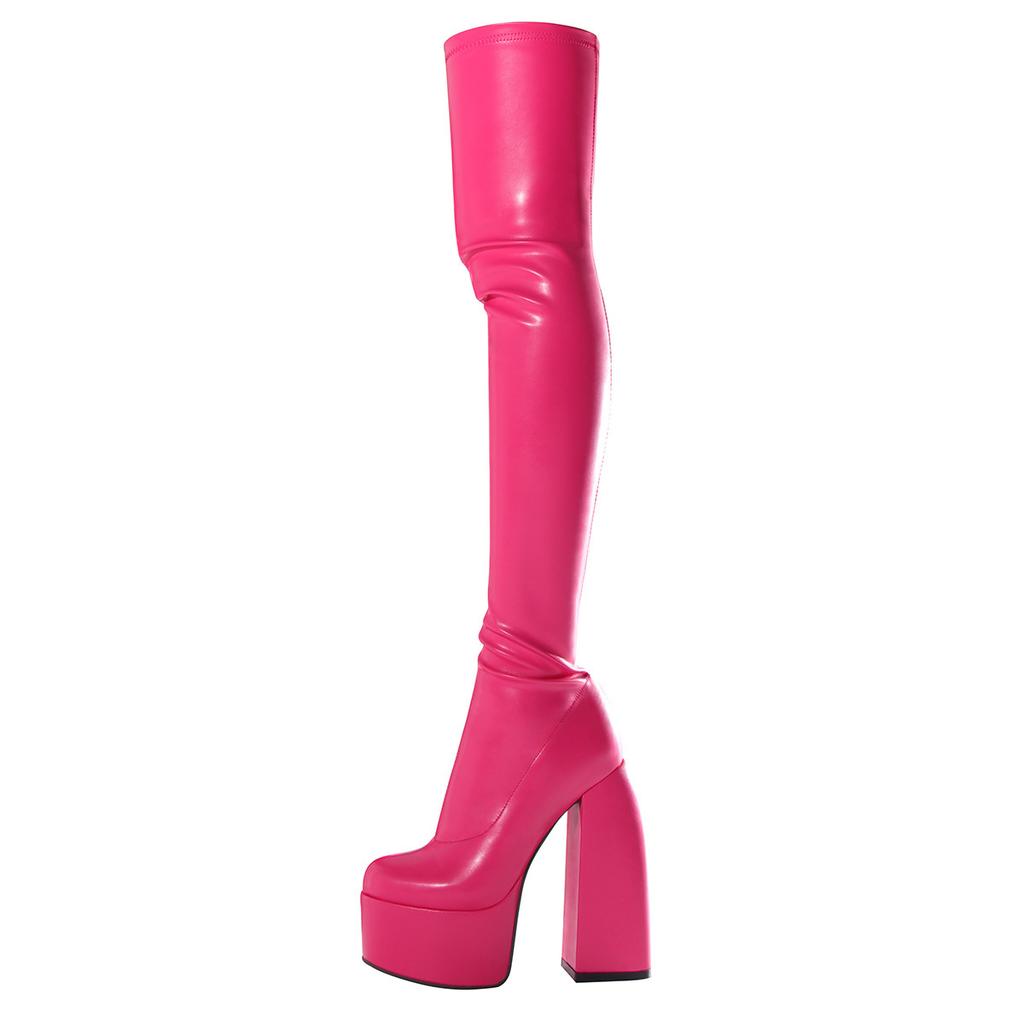 Sexy boots autumn and winter new European and American sexy knee boots high water platform high heel knee boots