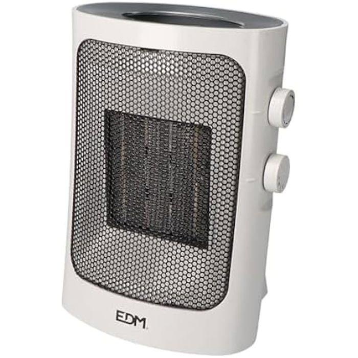 Chauffage vertical - EDM - 1000-1500 W - Gris - Multicolore - Compact 25,5 x 19 x 14 cm