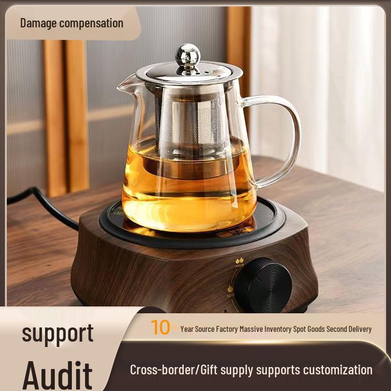 Electric Ceramic Glass Teapot Stove - Compact Heating Tea Set
