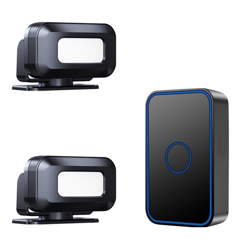 Doorway Greeting Sensor: Visitor Entry Alert & Voice Prompt Doorbell for Shops & Supermarkets White; 2 Sensors + 1 Receiver