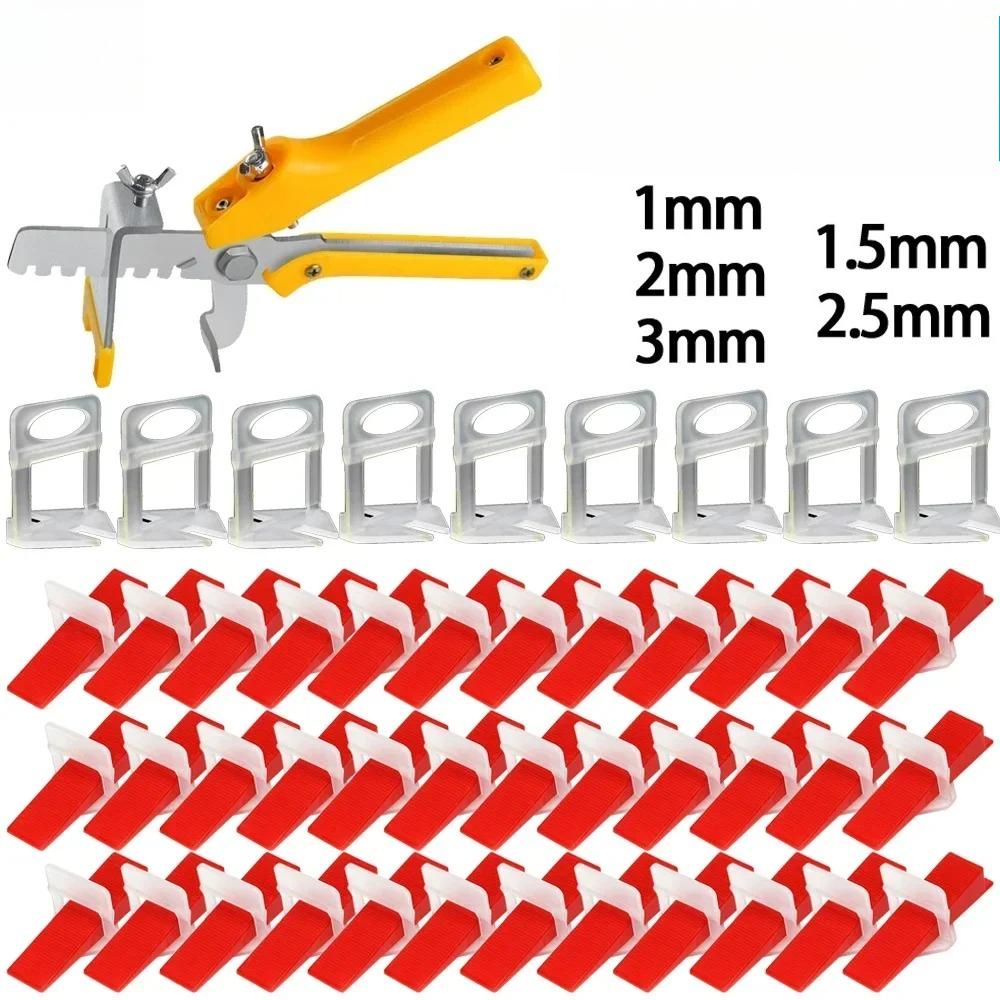 1/1.1/1/1.1/1mm Wall Floor Tile Leveling System Clips Ceramic Leveler Spacer Plier Wadge Kit for Tile Laying Construction Tools