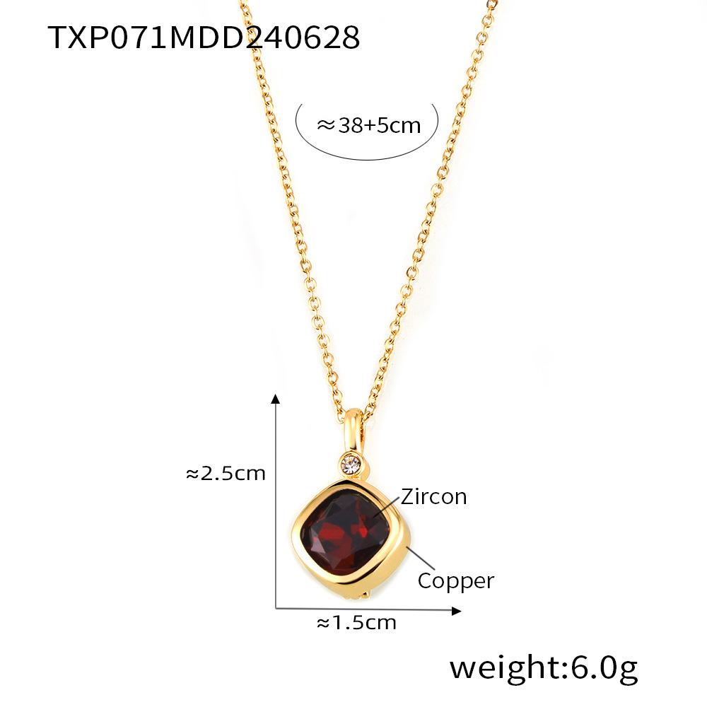 Chic Style Jewelry Set with Interchangeable Zircon - Unique Copper Design