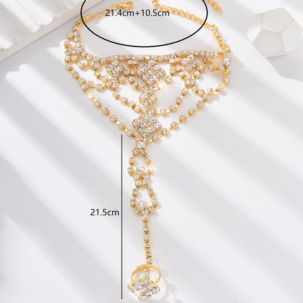 1PC Women's Fashion Trend Multi-layer Design Ankle Chain Zircon Accessories, Suitable for Dates, Parties, and Holiday Gifts