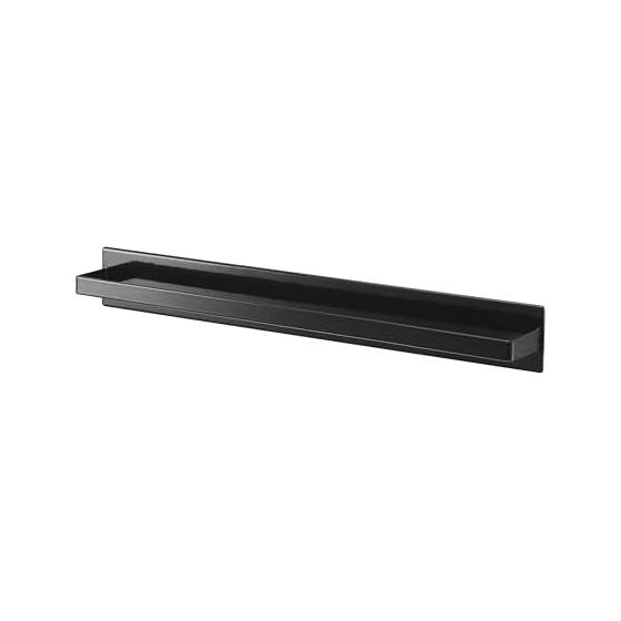 Yamazaki Jitsugyo (Yamazaki) Magnetic Bathroom Towel Hanger Wide Black Approx. W40XD4.5XH5cm Tower Towel Hanger Hanging 4597