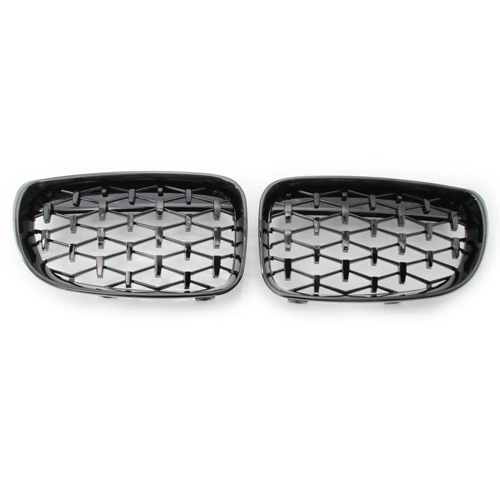 

Front Kidney Diamond Meteor Grille Grills For BMW 1 Series E81 E82 E87 E88 LCI 2007-2013 Racing Grills Gloss Black чёрный