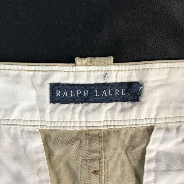 Ralph Lauren Kapsáče Velikost 7 W74cm Vnitřní délka nohavice 75cm Béžové Autorizovaný prodej(POUŽITÝ)