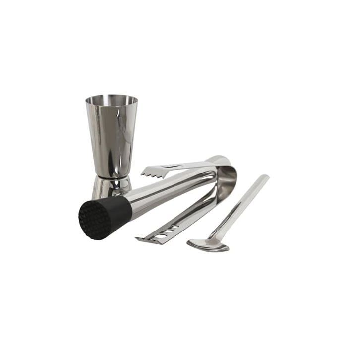 Cocktail Set - Home ESPRIT - Silver - Stainless Steel - 500 Ml - 8x8x21 Cm - Multicolor