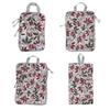 4Pcs/set Creative Printed Compression Packing Cubes Organizer Set Lightweight Travel Suitcase Clothes Storage Bags