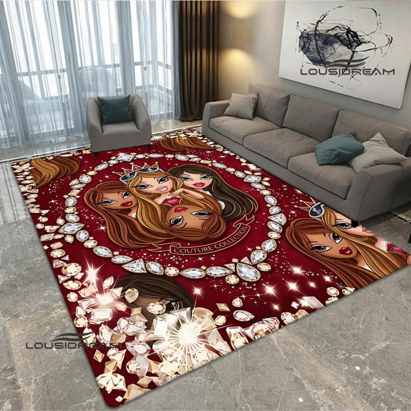Bratz kawaii printed carpet Non-slip carpet outdoor carpets area rug Home bedroom decor rug for bedroom birthday gift