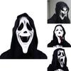 Set Costume Viso da Fantasma per Adulti per Festa di Halloween Materiale di Qualità e Design Unico!
