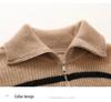 Soft Luxury Cashmere Polo Collar Sweater for Women - Thick, Loose Knit Pullover for Autumn and Winter