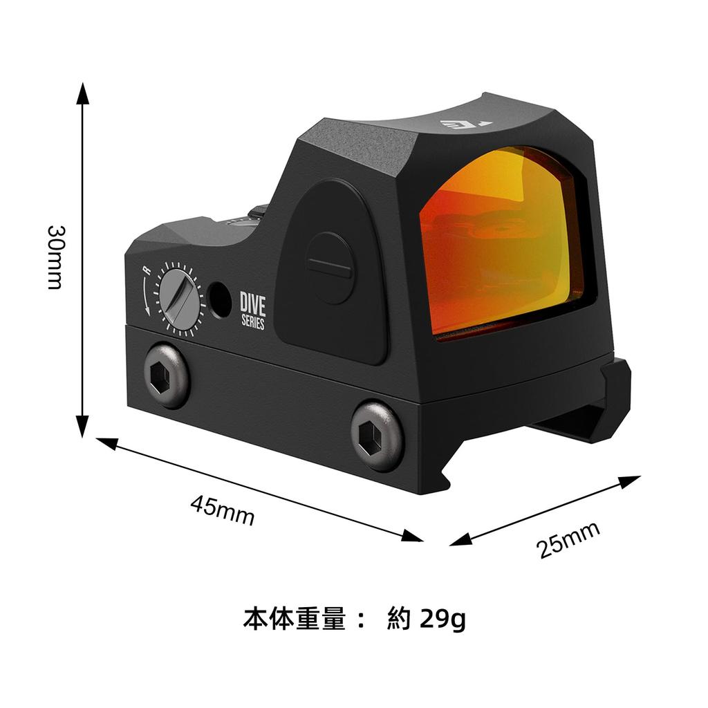 TMR Mini Dot LED Dot Up To Includes Two Mount IPX4 Waterproof T-Eagle Sight, High-Brightness Sight, Impact-Resistant 3500g, Adapters, (Black)