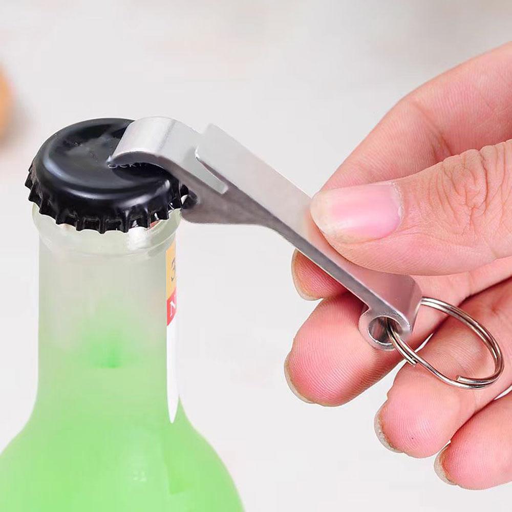 1Pc Colored Aluminum Bottle Opener Keychains Beer Bottle Opener Keychain Keyring for Kitchen