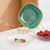 PET Fruit Tray New with Storage Rack Transparent Candy Tray Round and Smooth Multifunctional Dried Fruit Plate Home