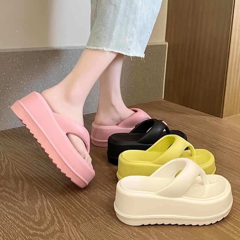 [Comfortable EVA Sandals] 7cm Thick Sole Women's EVA Slide Sandals | Open-Toe, Comfortable, Durable,Indoor/Outdoor Use,Casual Footwear,Summer Slippers