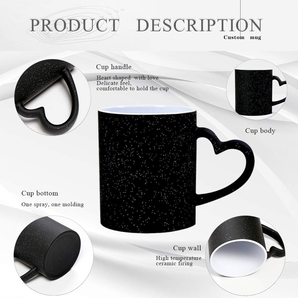 Customized Coffee Mugs Ceramic Magic Mug Pour In Hot Water Pictures Display Print Photo LOGO Text DIY Change Color Cup Gifts