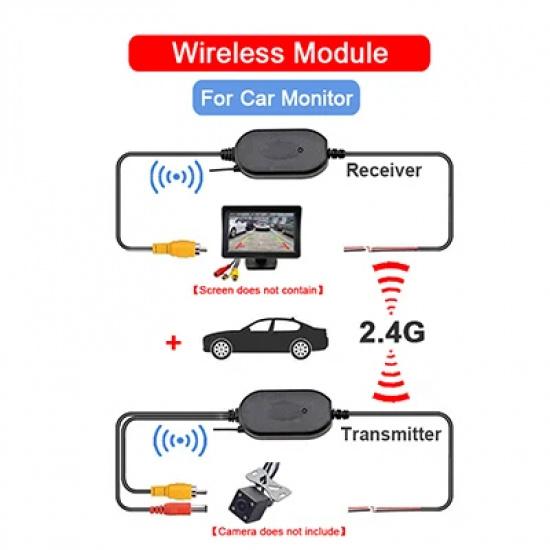 

Naviunit 2.4G Wireless Transmitter/Receiver for Car Reverse Rear View Vehicle Backup Camera GPS Radio Monitor Parking Assistan WX01-XIANSHIQI