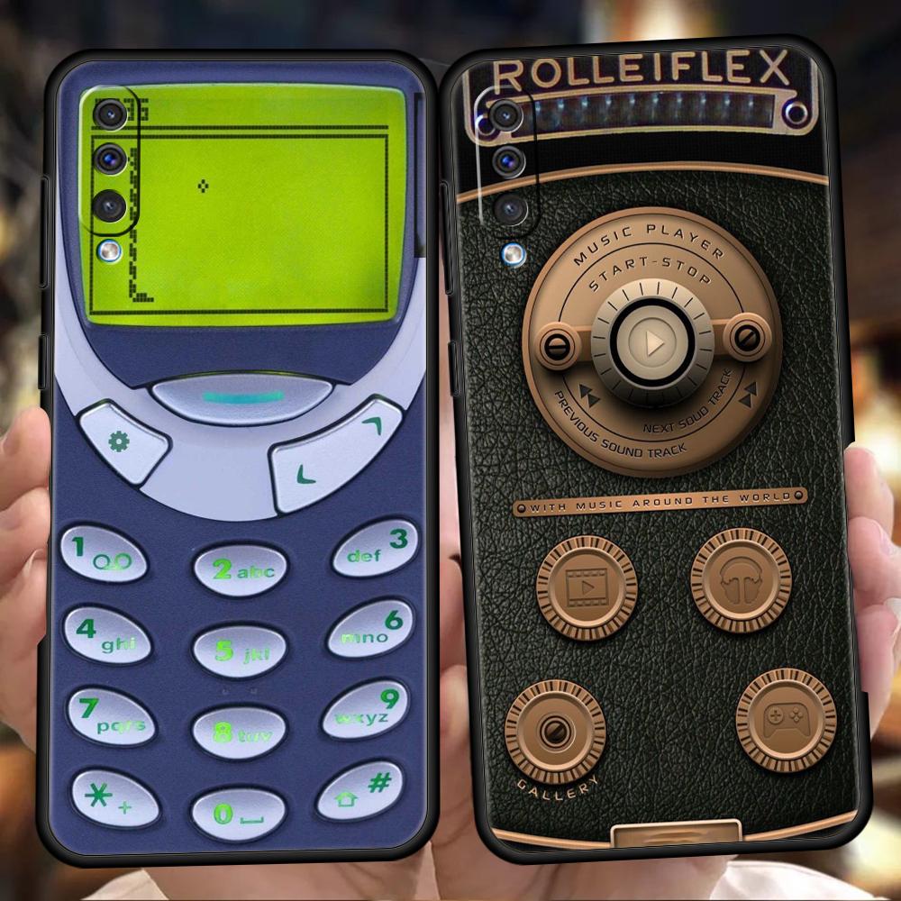 Retro Camera Games Tape Phone Case For Samsung A56 A36 A26 A24 A16 A14 A12 A32 A50 A70 A22 A40 A34 A54 A42 A52 5G A04s A06 Cover