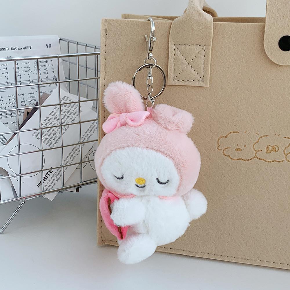Adorable Cartoon Animal Plush Keychain Doll For Students Gift In Various Colors