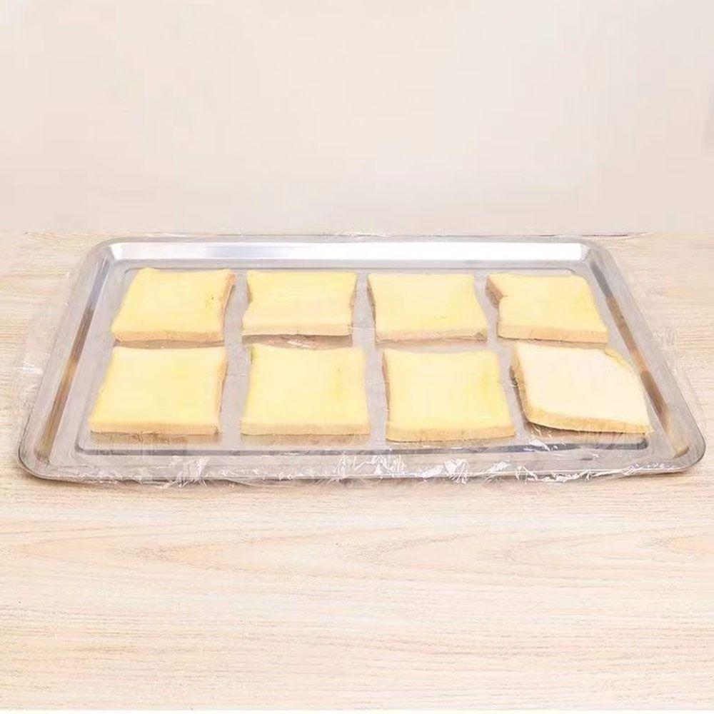 Elastic Band Plastic Wrap Bags Transparent Tray Cling Film New Food Cover