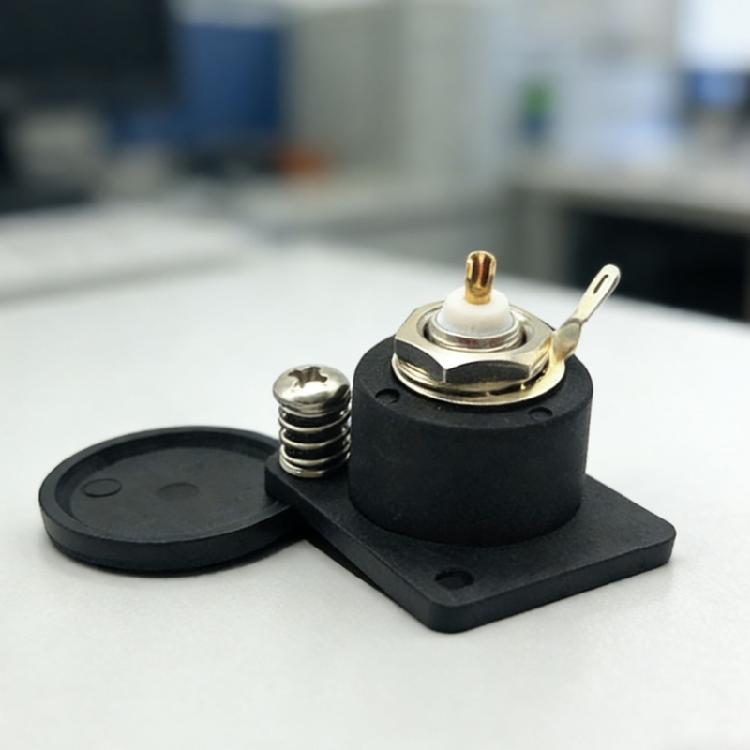 Premium BNC Female Connector D-Type Panel Mount Featuring Weatherproof Cover Design For Outdoor Camera Installations
