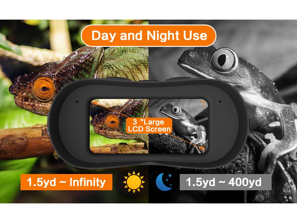Dual-Use Day/Night HD Night Vision Device with Infrared Imaging - Perfect for Outdoor Photography and Videography.